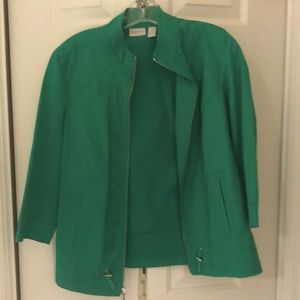 Chico’s Zenergy Mock Collar Jacket with coordinating top Sizes 1 or a Medium